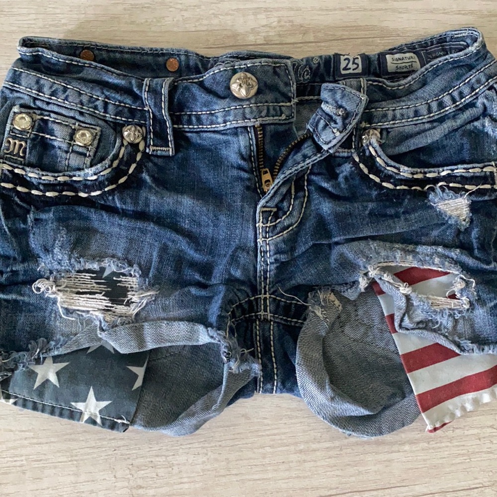 Miss Me American Flag Shorts